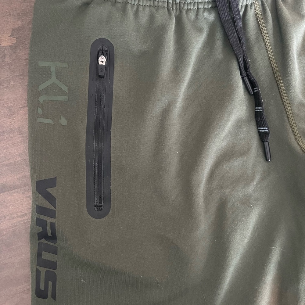 Virus Olive Green Performance pants with Zip Pocket